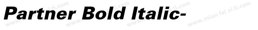 Partner Bold Italic字体转换
